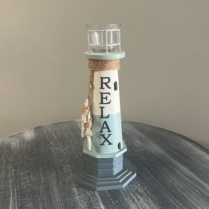 Relax Beach House Coastal Nautical Lighthouse Home Decor